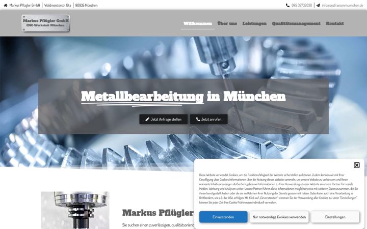 Screenshot of cncfraesenmuenchen.de