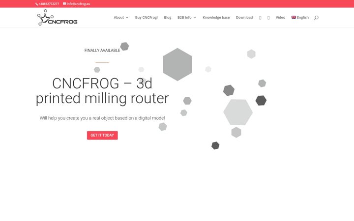Screenshot of cncfrog.eu