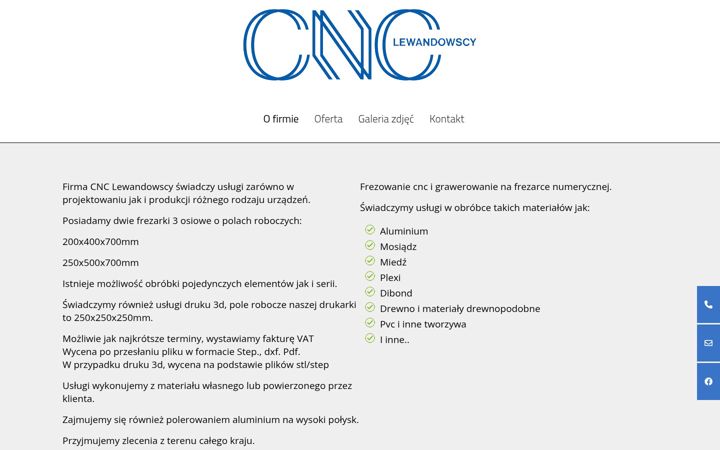 Screenshot of cnclewandowscy.pl