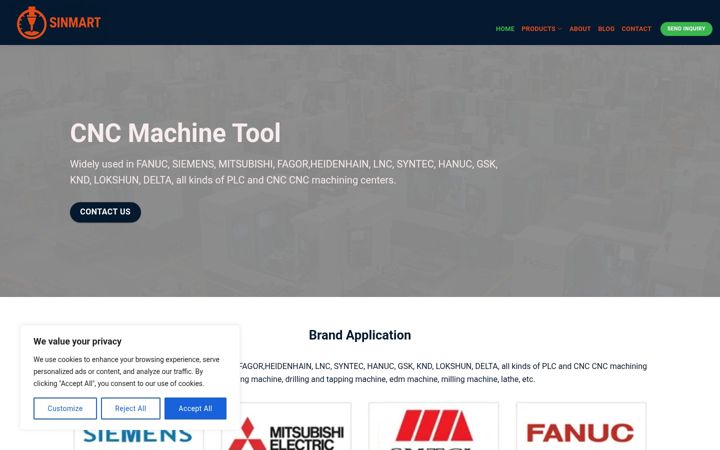 Screenshot of cncmachine-tool.com