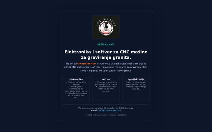 Screenshot of cncmasine.com