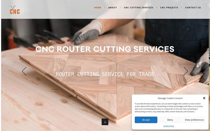 Screenshot of cncroutercuttingservices.co.uk