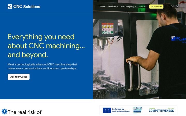 Screenshot of cncsolutions.com