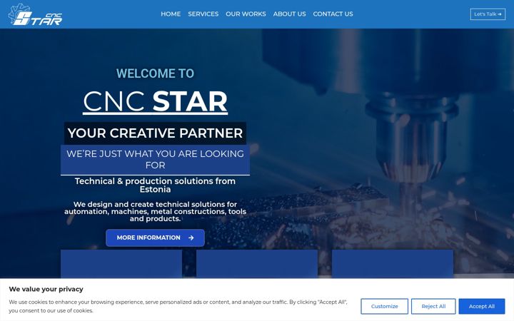 Screenshot of cncstar.eu