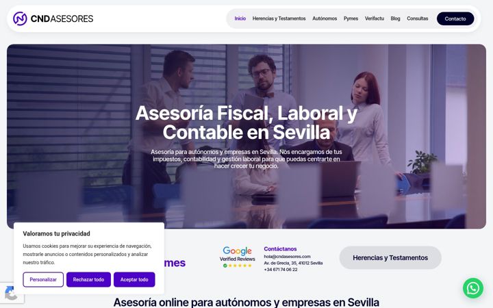 Screenshot of cndasesores.com