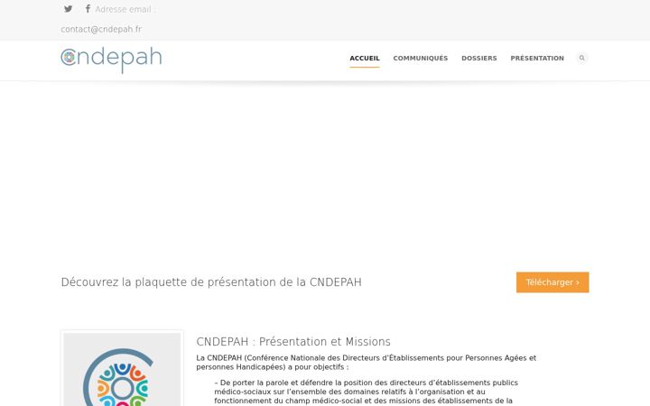 Captură de ecran a cndepah.fr