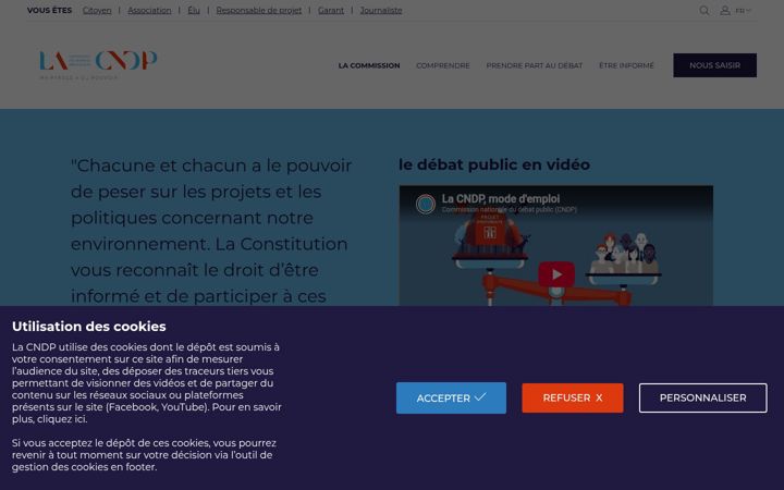 Screenshot of cndp.fr