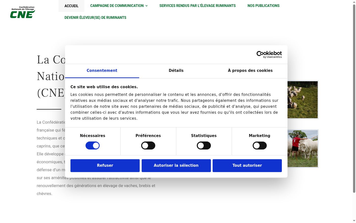 Captură de ecran a bannerului de consimțământ afișat înainte de orice interacțiune