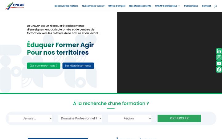 Captură de ecran a cneap.fr