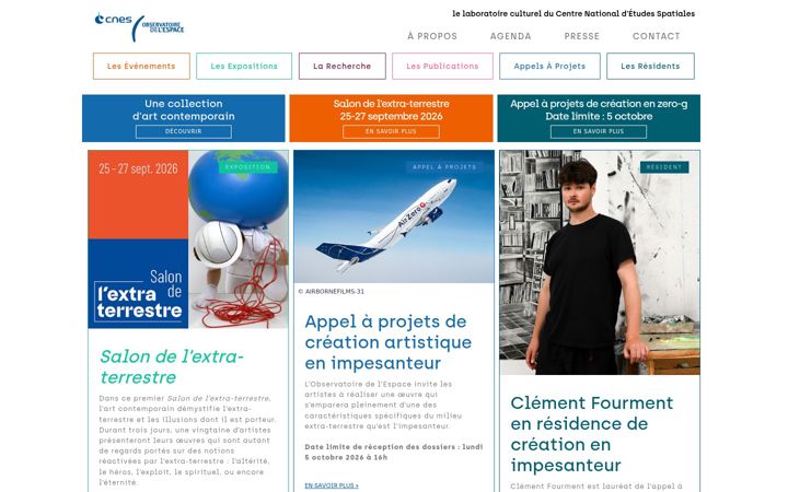 Screenshot of cnes-observatoire.fr