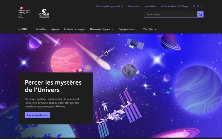 Captura de pantalla de cnes.fr