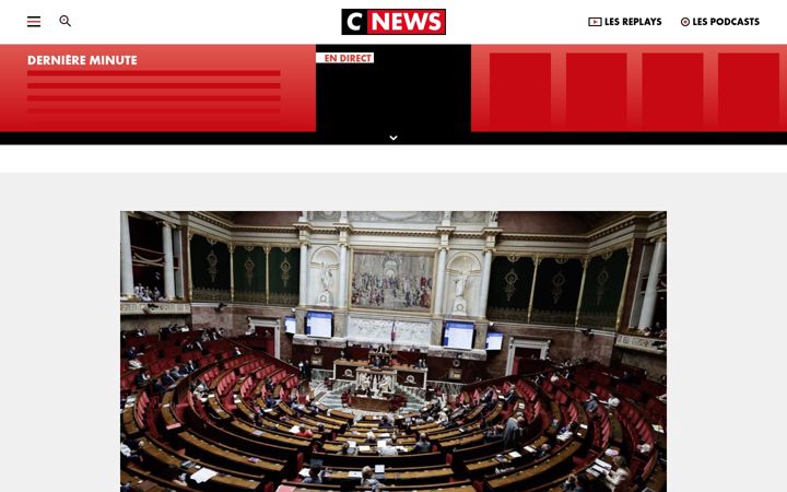 Screenshot of cnews.fr