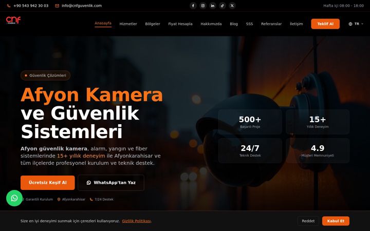 Screenshot of cnfguvenlik.com
