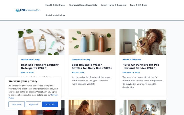 Screenshot of cnfproductsoffer.com