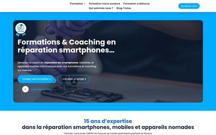 Screenshot of cnfrs.fr
