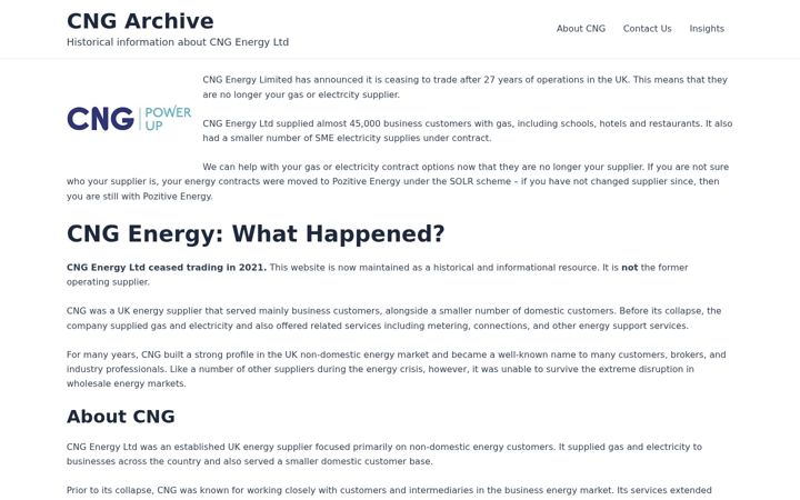 Screenshot of cngltd.co.uk