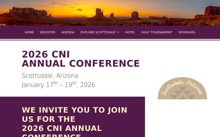 Screenshot of cni-annualconference.com