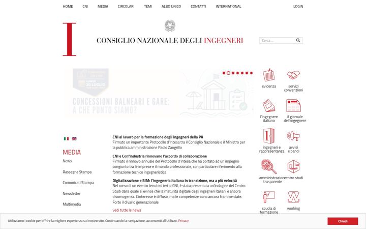 Screenshot of cni.it