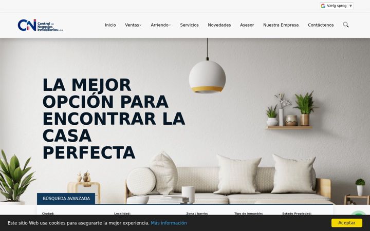 Capture d'écran de cninmobiliarios.com.co