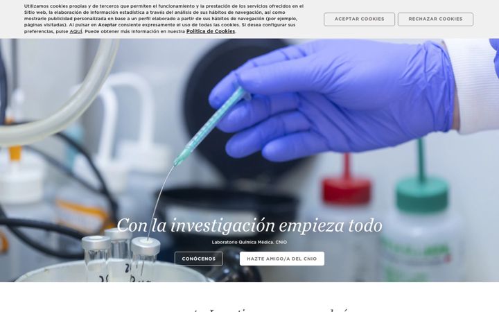 Screenshot of cnio.es