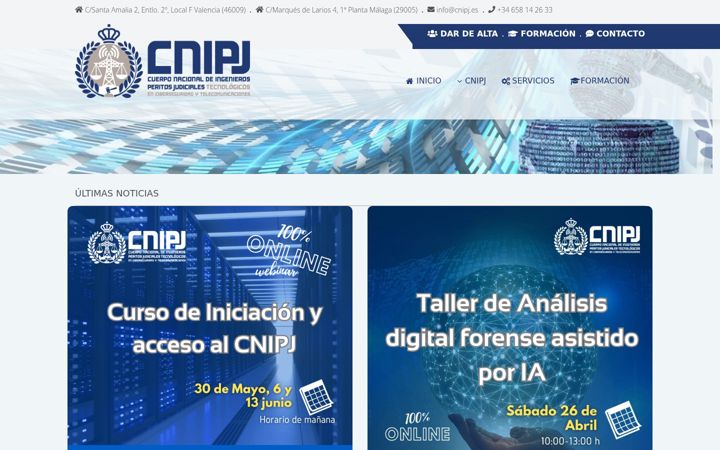 Screenshot of cnipj.es