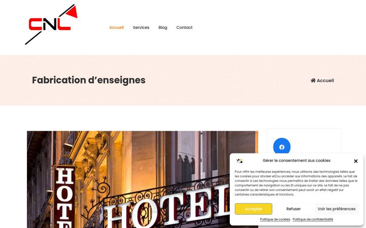 Screenshot of cnl-communication.fr