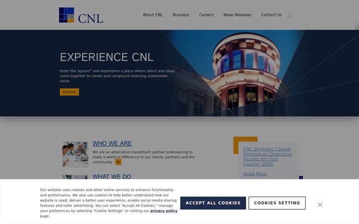 Screenshot of cnl.com