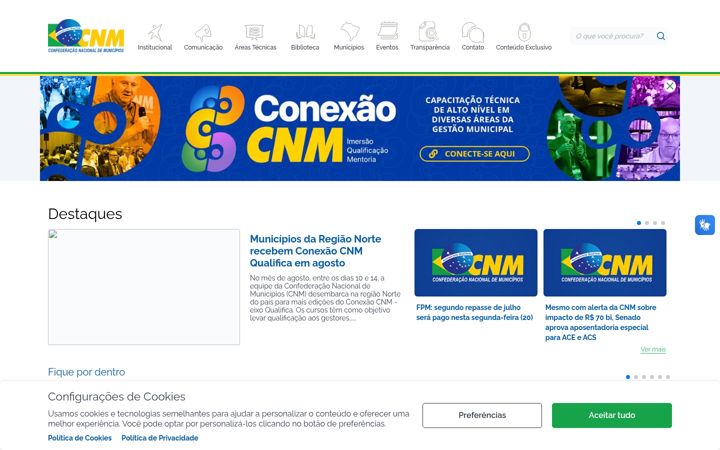 Screenshot of cnm.org.br