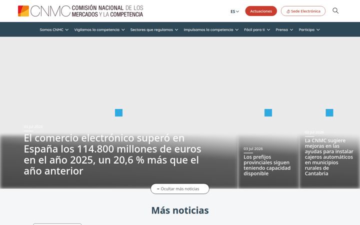 Screenshot of cnmc.es