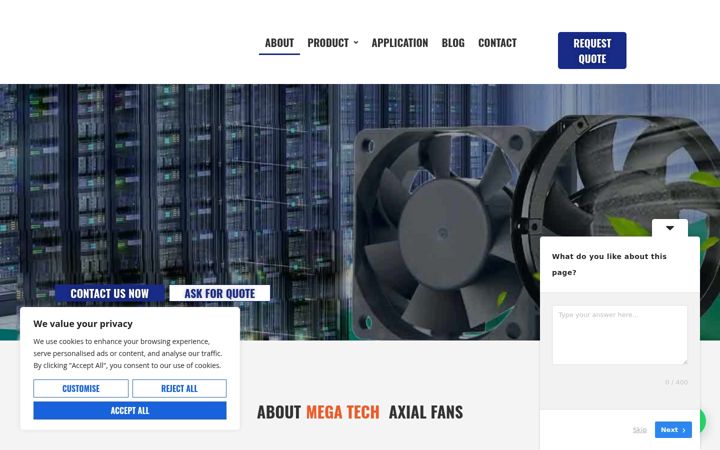 Screenshot of cnmegatech.com