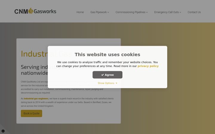 Screenshot of cnmgasworks.co.uk