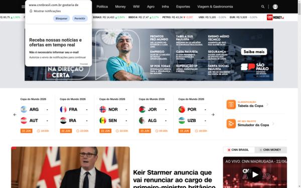 Screenshot of cnnbrasil.com.br