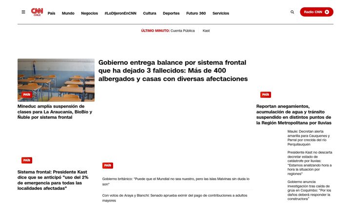Screenshot of cnnchile.com