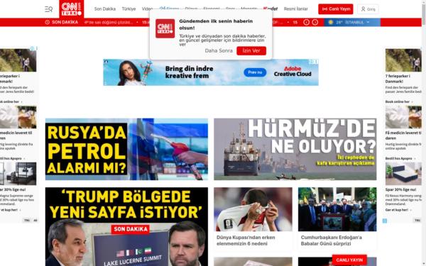 Screenshot of cnnturk.com