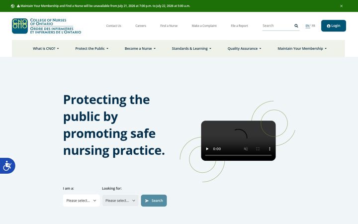 Screenshot of cno.org