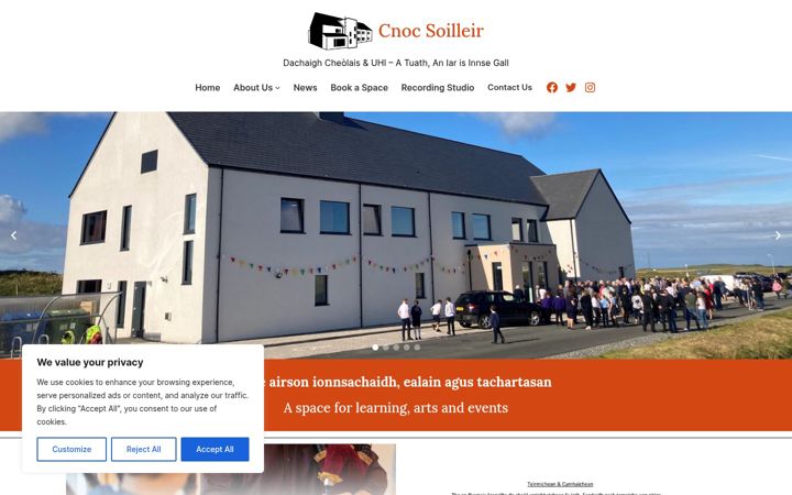 Screenshot of cnocsoilleir.org