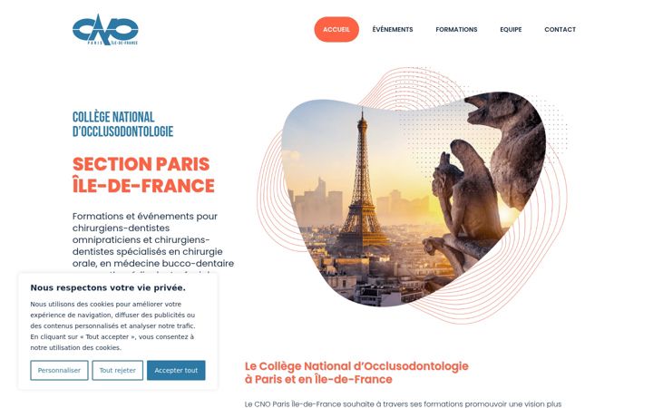 Capture d'écran de cnoparis-iledefrance.fr