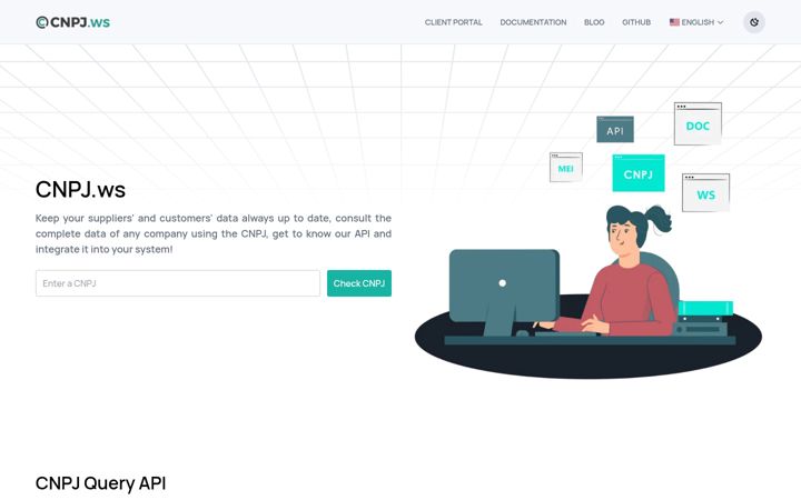 Screenshot of cnpj.ws