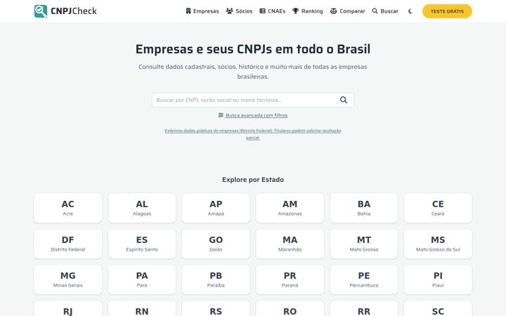 Screenshot of cnpjcheck.com.br