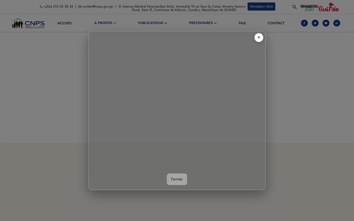 Screenshot of cnps.gov.gn