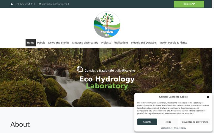 Capture d'écran de cnr-eco-hydrology-lab.org