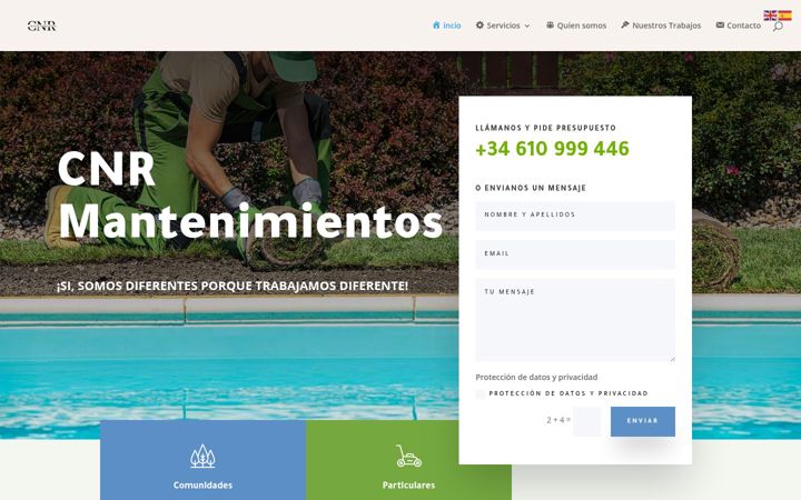 Screenshot of cnrmantenimientos.com