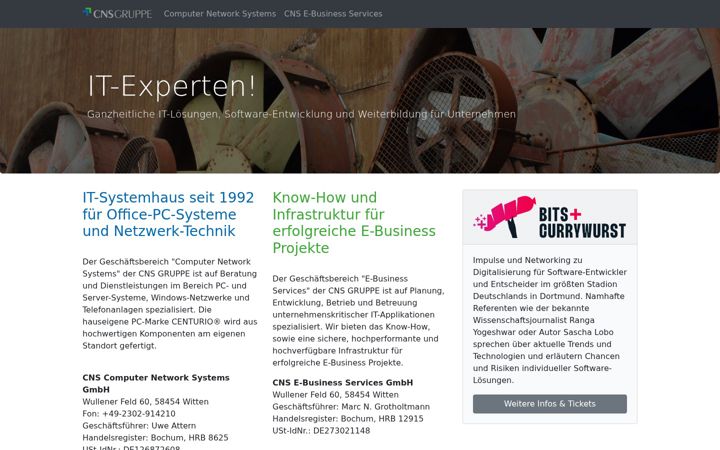 Screenshot of cns-ebusiness.com