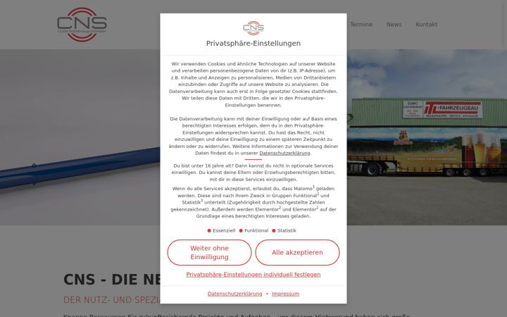 Screenshot of cns-ulm.com