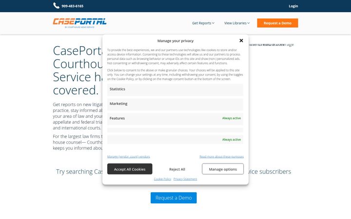 Screenshot of cnscaseportal.com