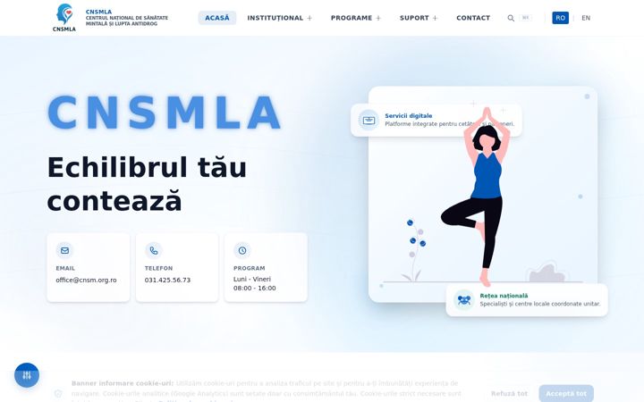 Screenshot of cnsm.org.ro