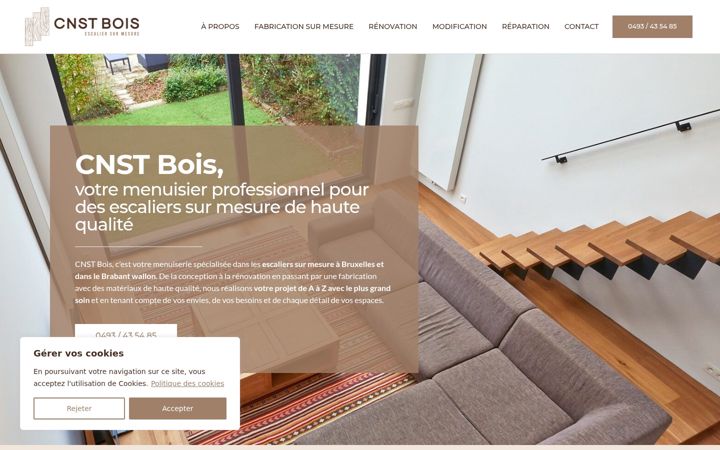 Screenshot of cnst-bois.be