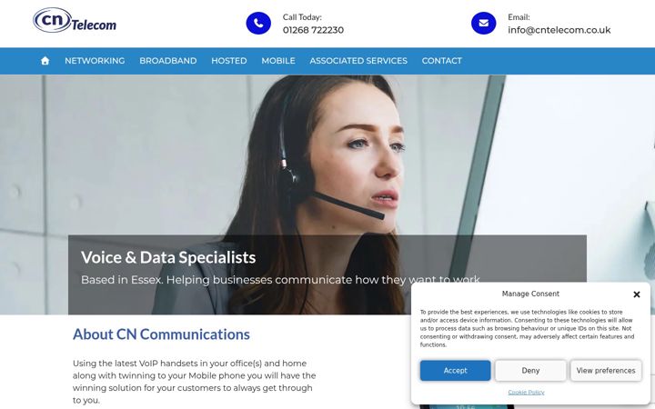 Screenshot of cntelecom.co.uk