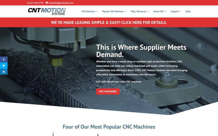 Screenshot of cntmotion.com