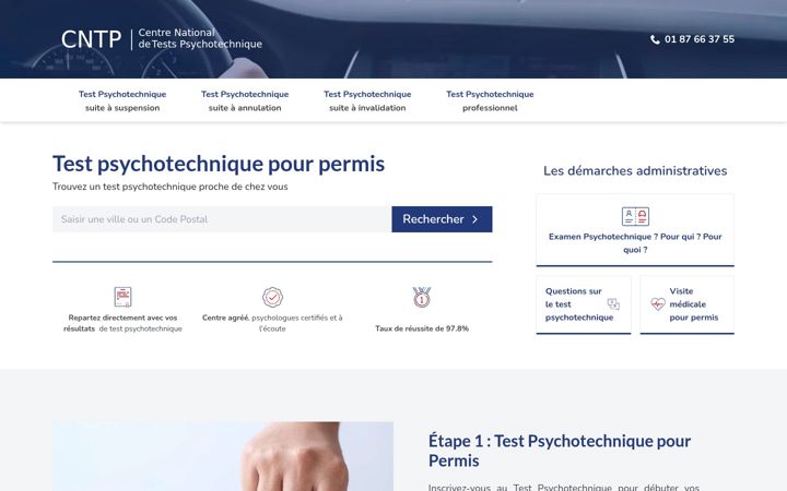 Screenshot of cntp.fr